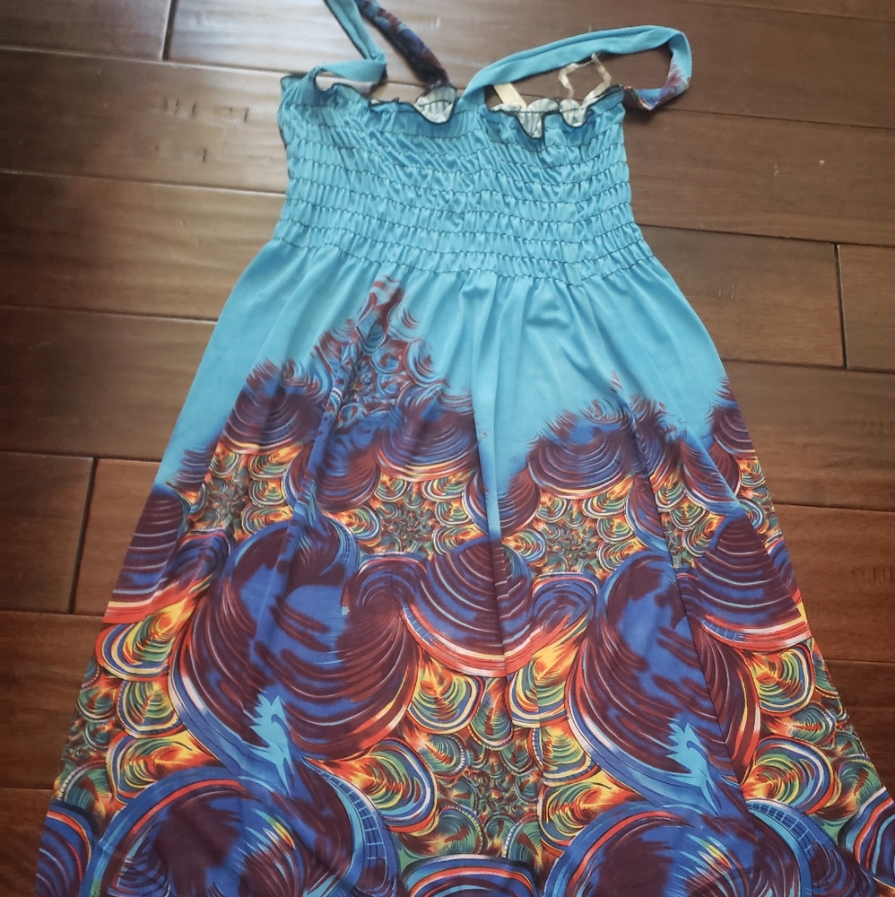 Baby Blue Watercolor Sundress